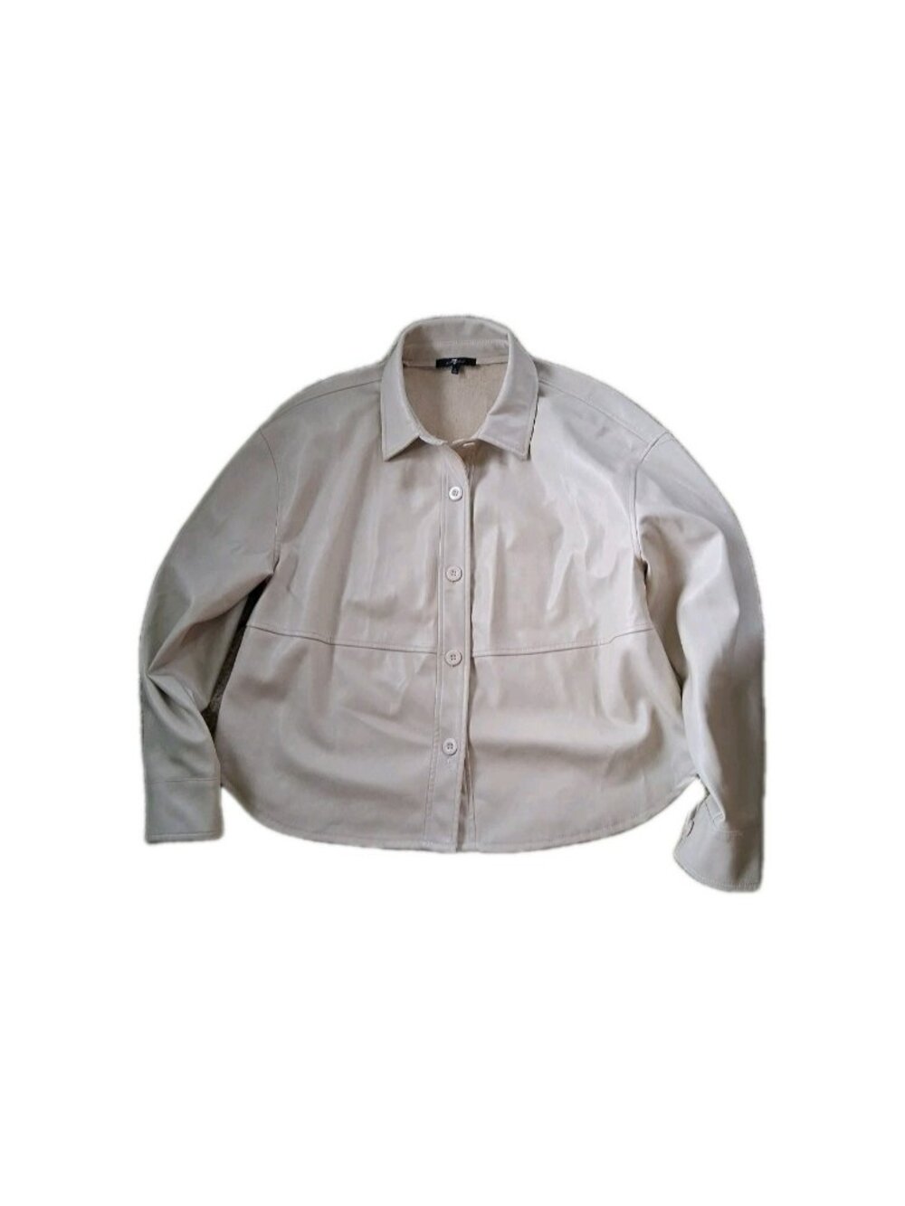 7 For All Mankind Women's Cropped Cream Jacket Size M